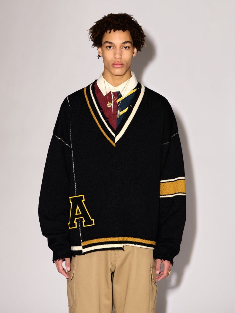 DESTROYED RIB KNIT SWEATER - 3