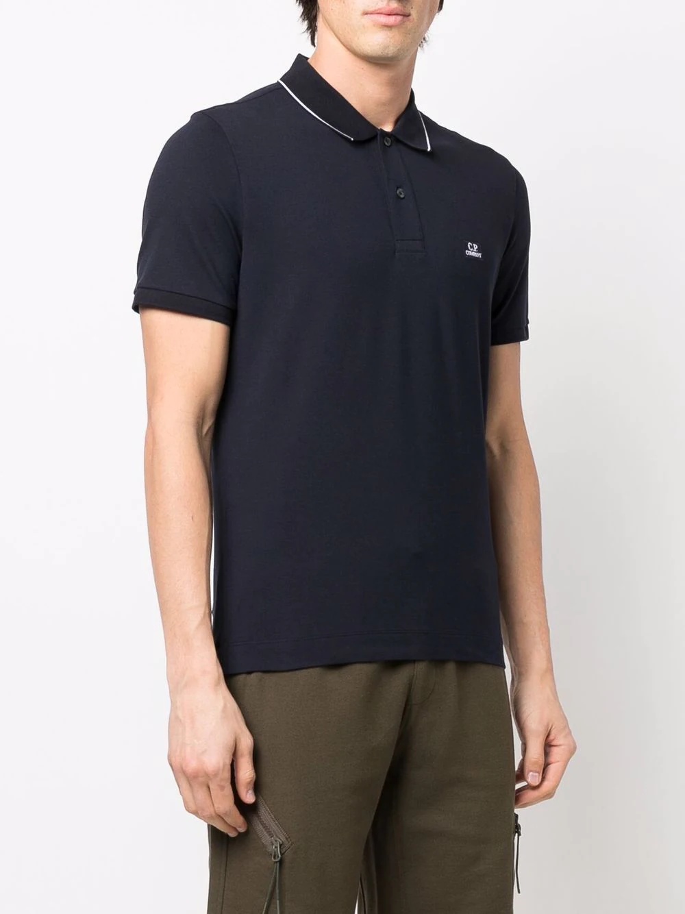 embroidered-logo polo shirt - 3