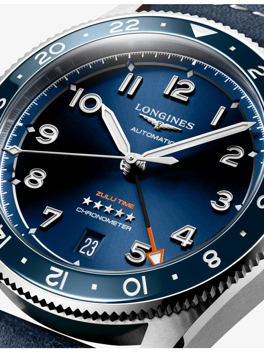L3.802.4.93.2 Spirit Zulu Time Stainless-Steel and Ceramic Bezel 39mm Automatic Watch - 4