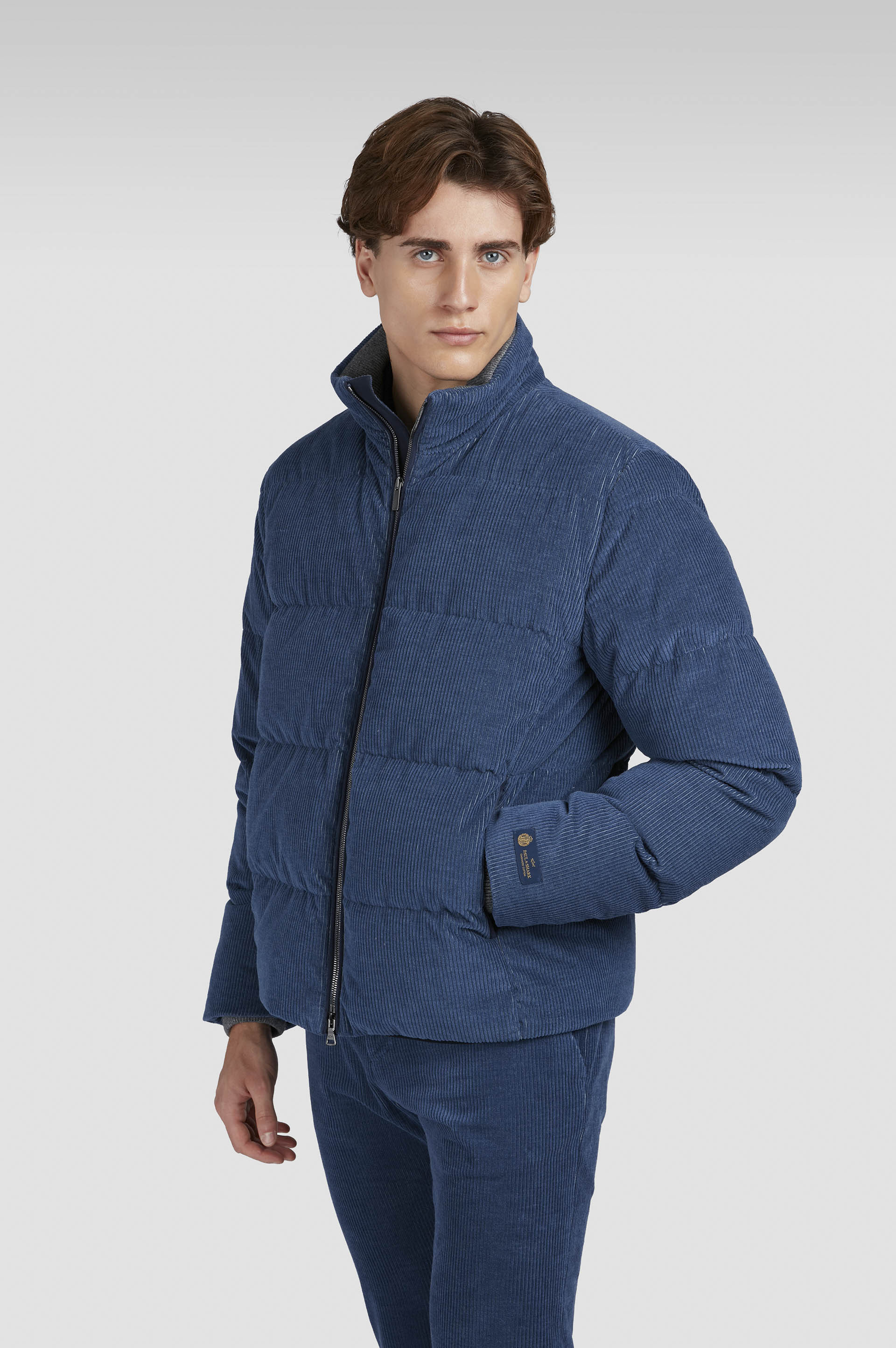 ULTRALIGHT DOWN JACKET IN CASHMERE AND COTTON VELVET - 8