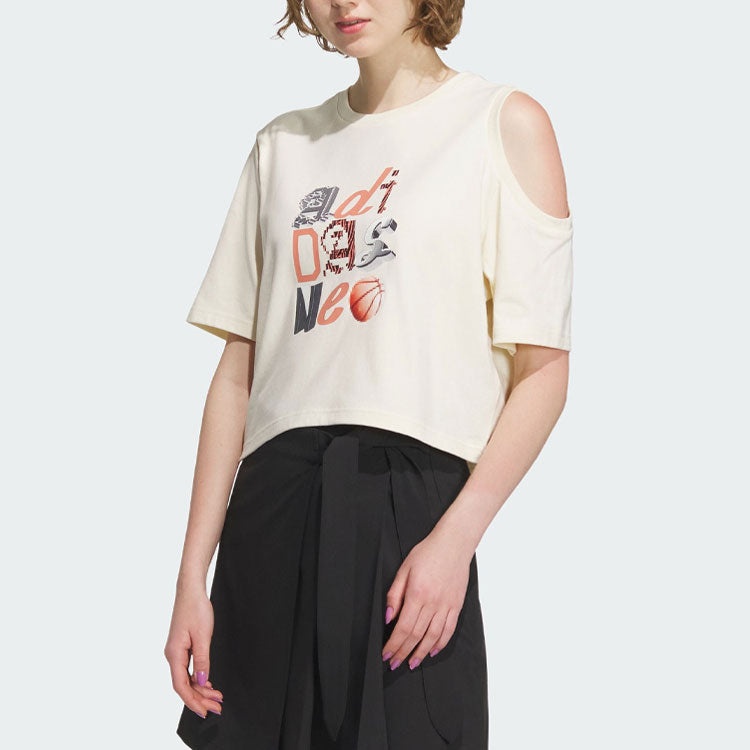 (WMNS) adidas Neo Graphic T-shirt 'White' IK7670 - 2