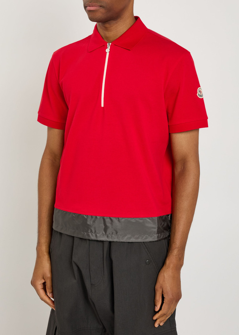 Moncler Moncler Logo-appliquéd Piqué Cotton Polo Shirt outlook