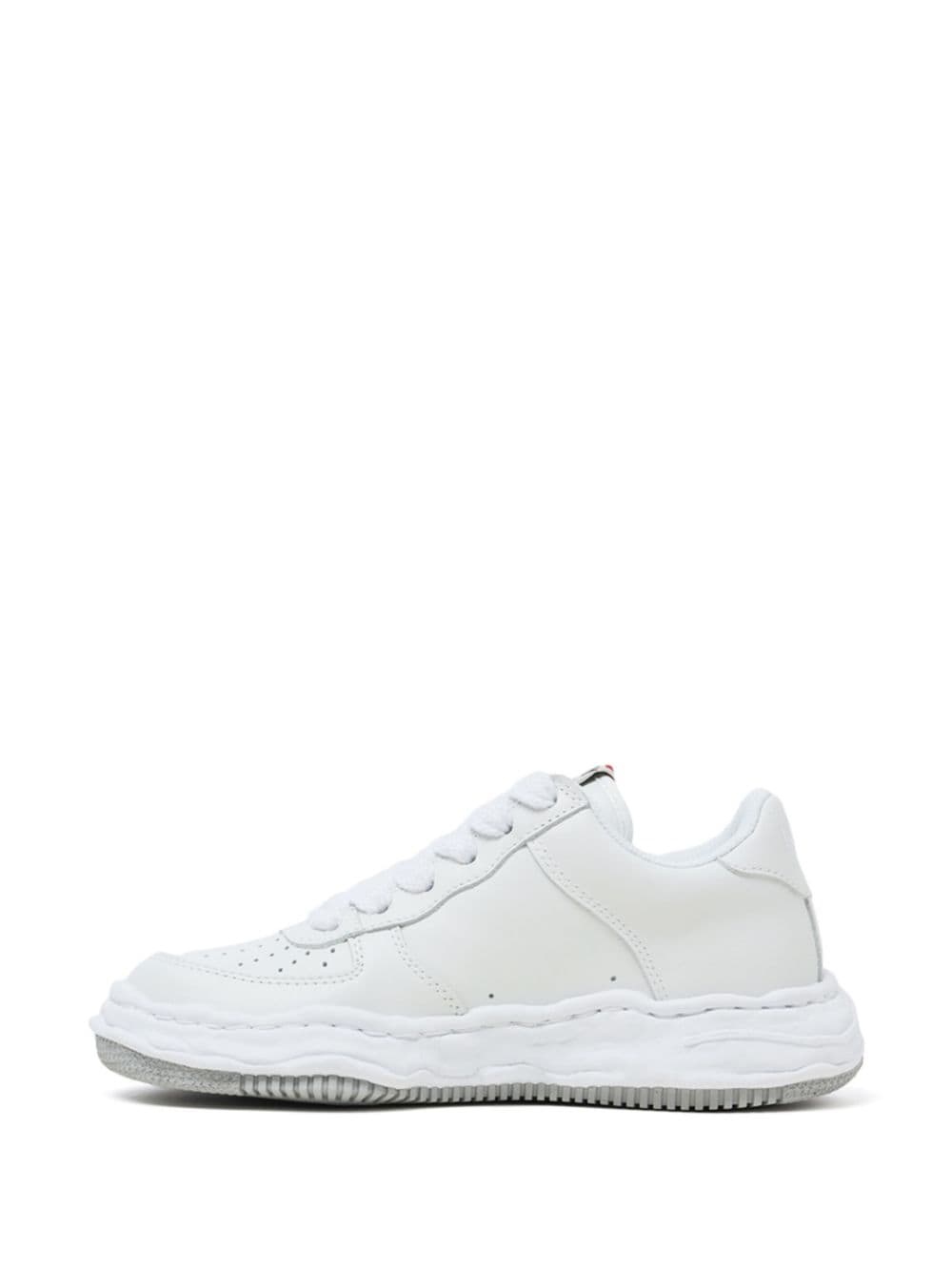 leather low-top sneakers - 5