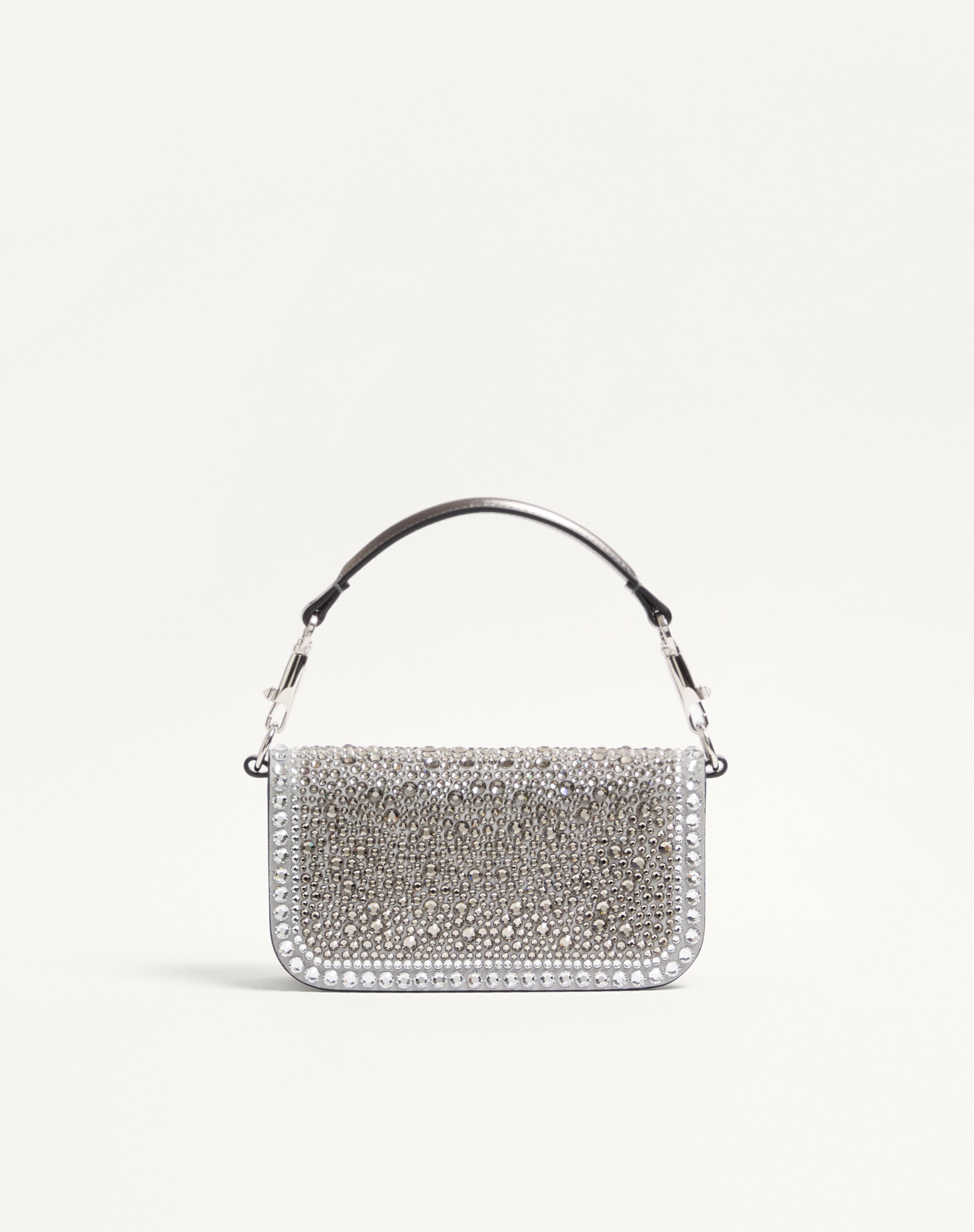 SMALL VALENTINO GARAVANI LOCÒ SHOULDER BAG WITH RHINESTONES - 4
