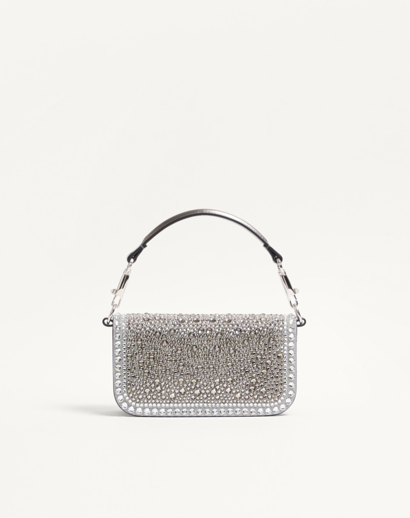 SMALL VALENTINO GARAVANI LOCÒ SHOULDER BAG WITH RHINESTONES 4