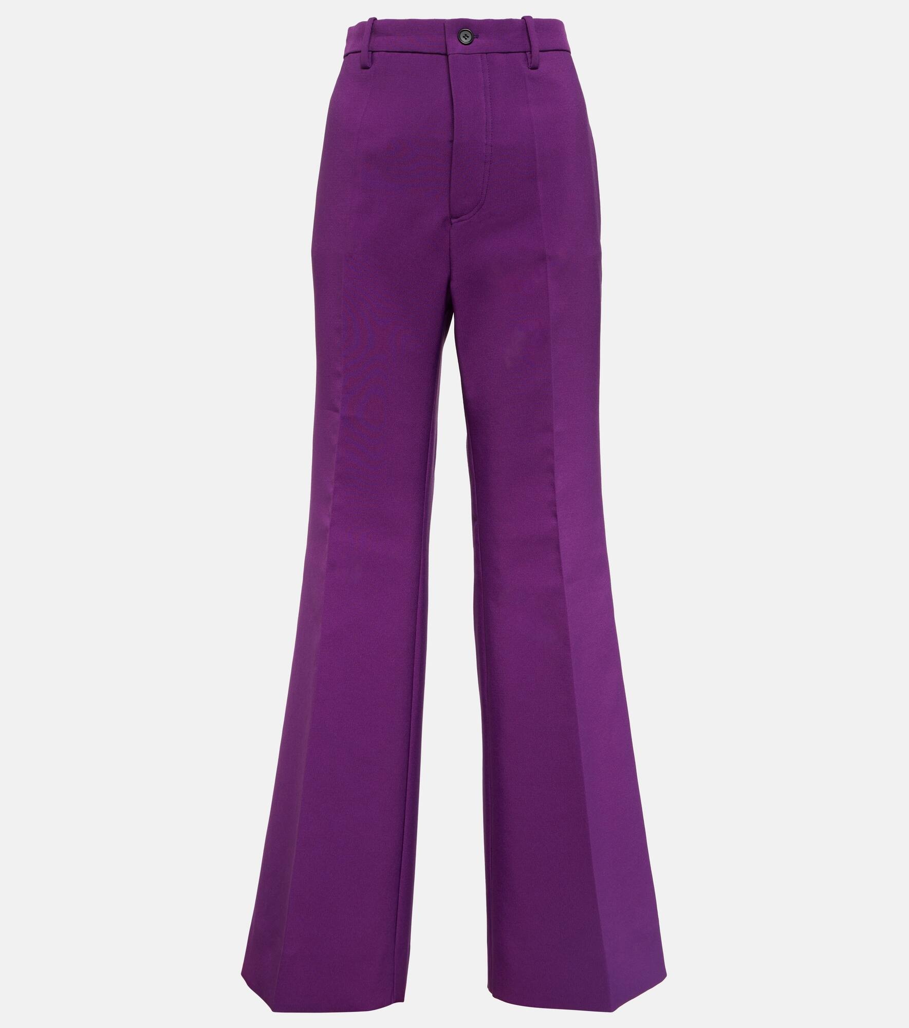 High-rise cady flared pants - 1