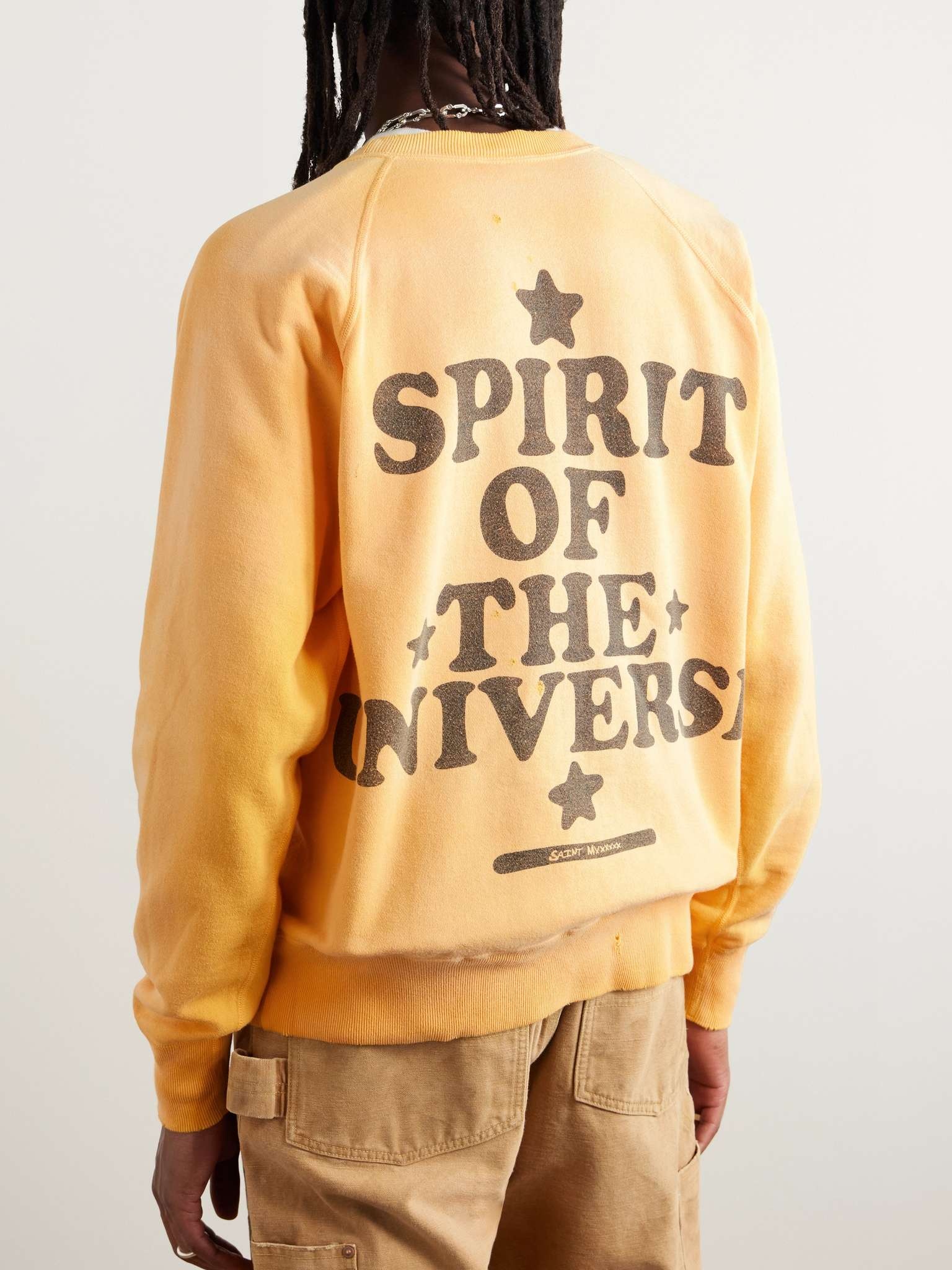Distressed Printed Cotton-Jersey Sweatshirt - 3