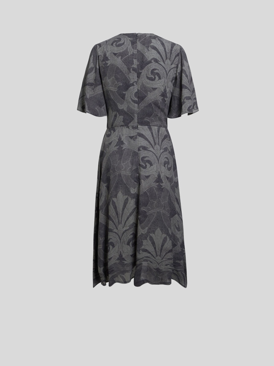 PRINTED FLARED DRESS - 5