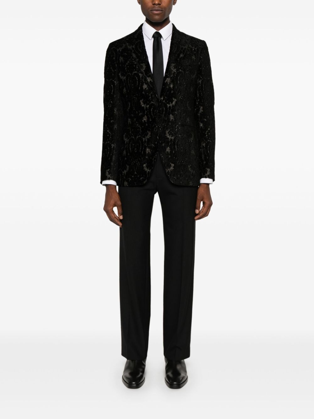 devorÃ©-effect single-breasted blazer - 2