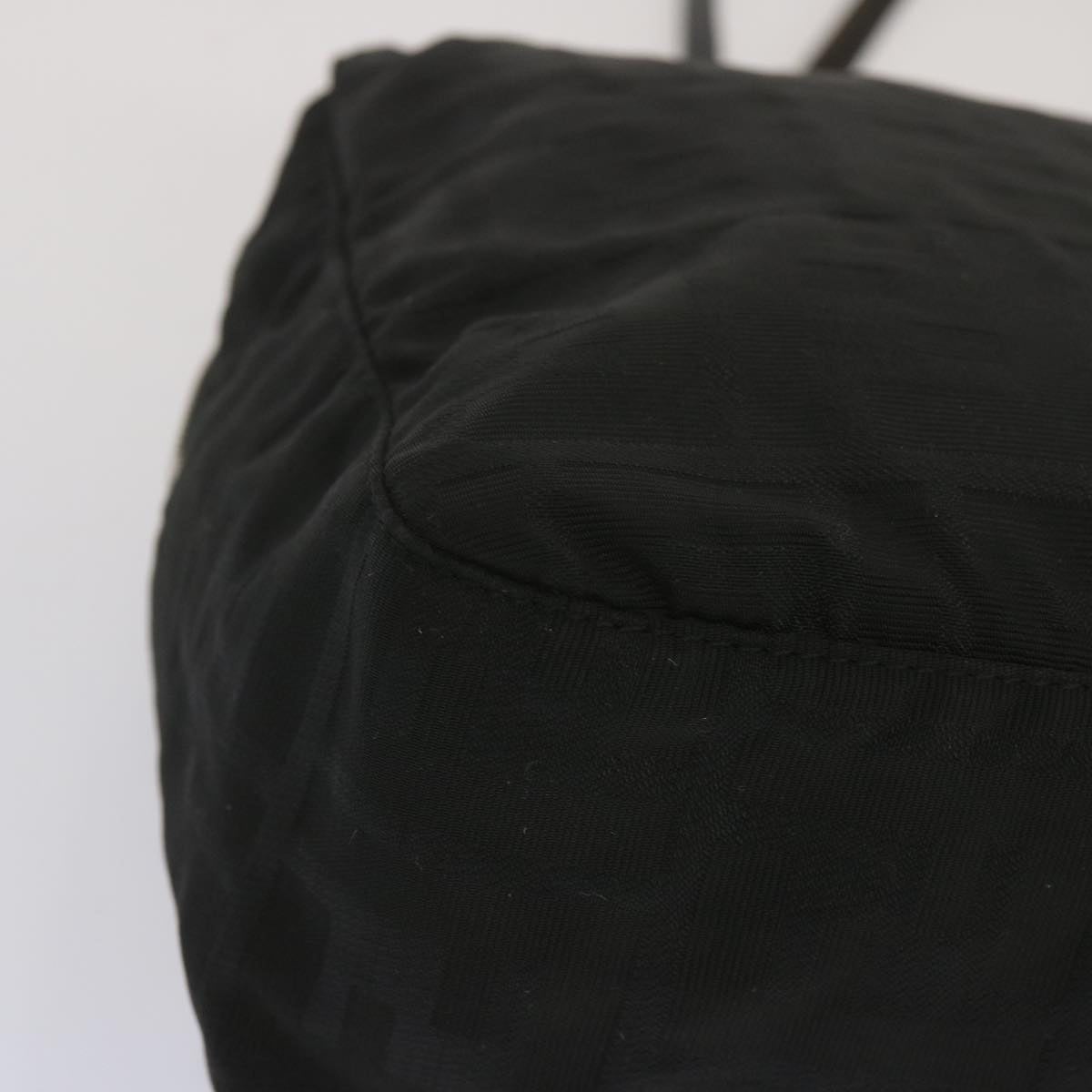 FENDI Zucca Canvas Hand Bag Black - 12