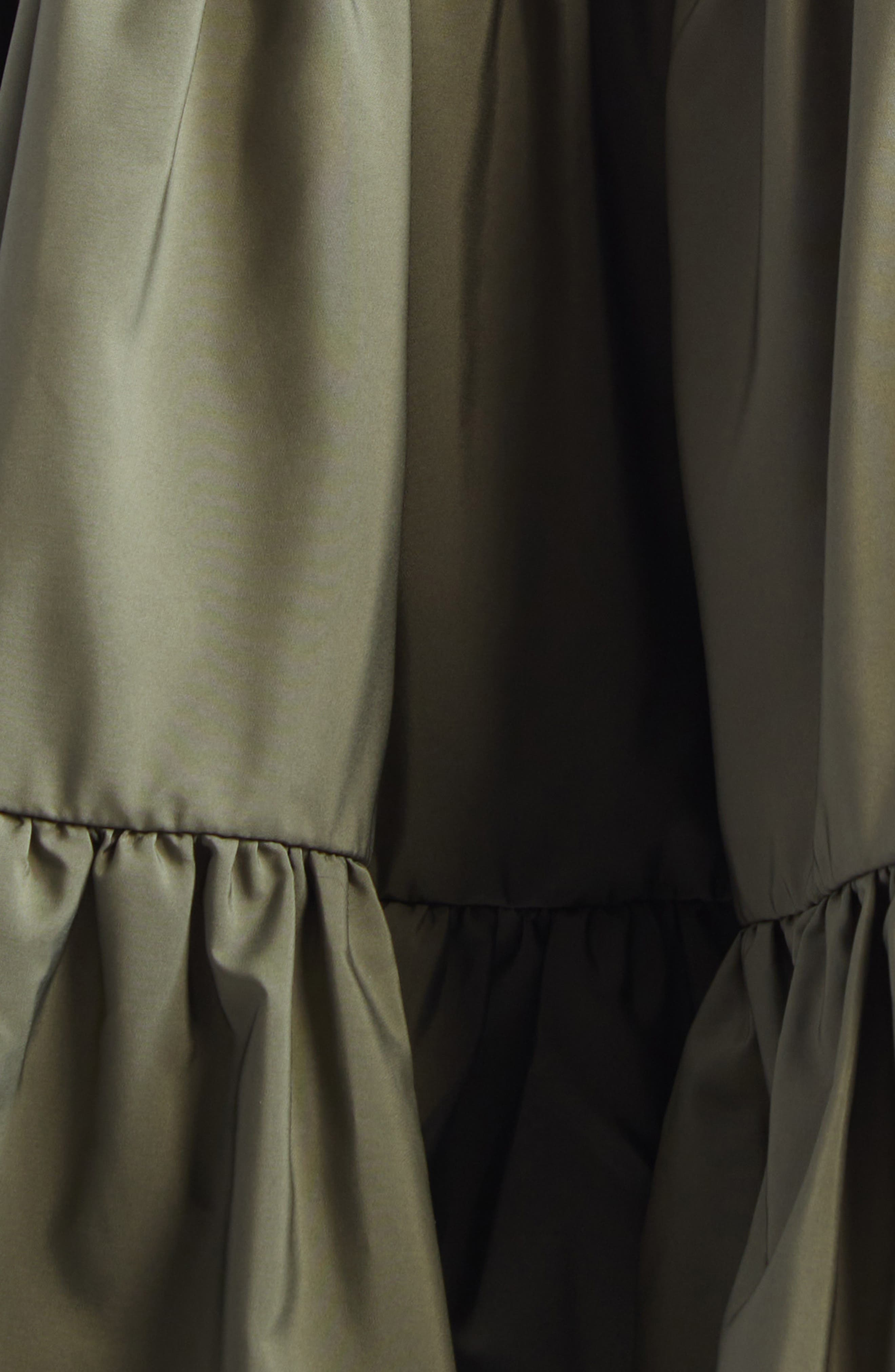 Cecilie Bahnsen Aino Tiered Recycled Faille Minidress in Olive at Nordstrom - 6
