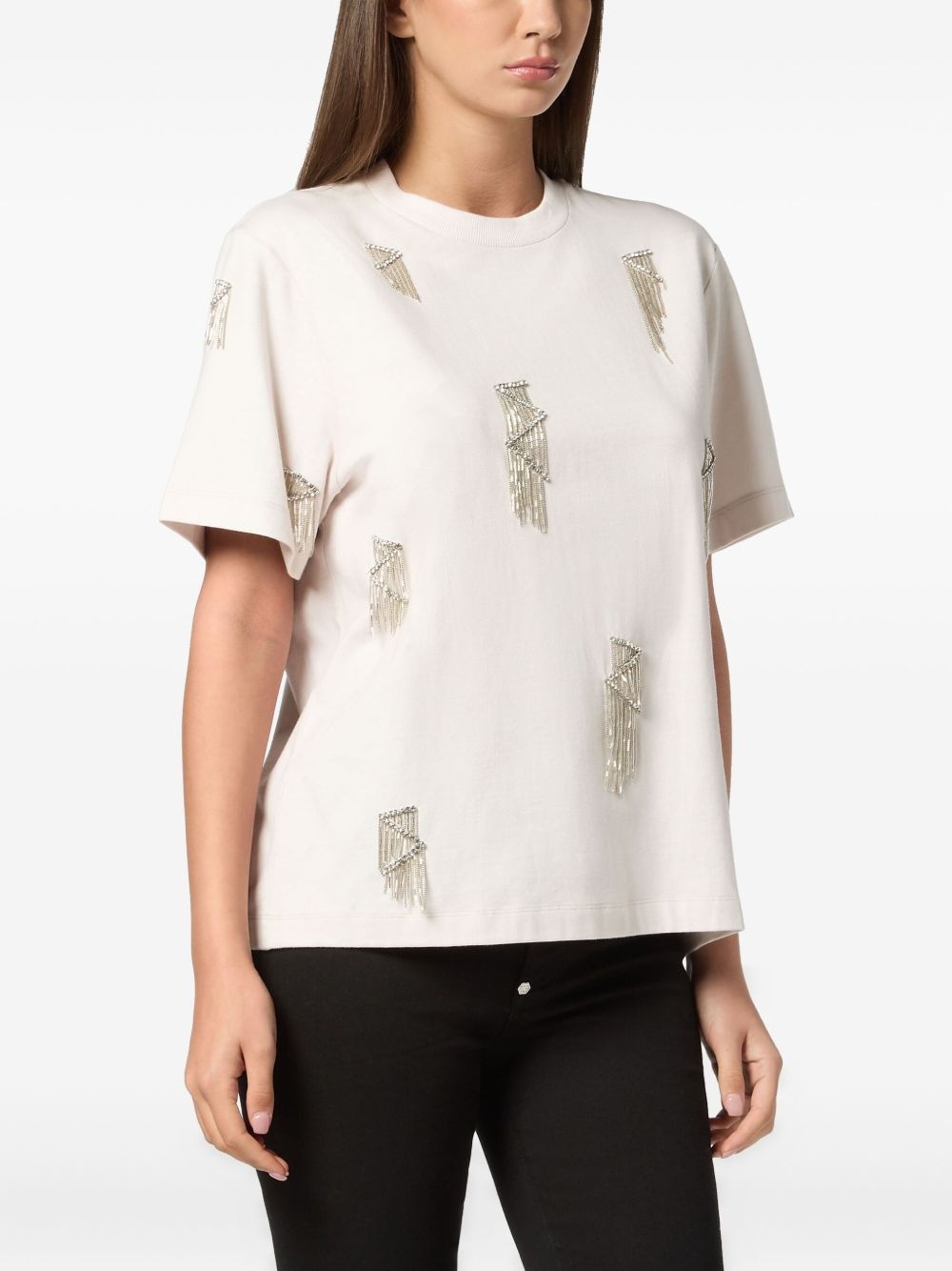 Fringe jersey T-shirt - 2