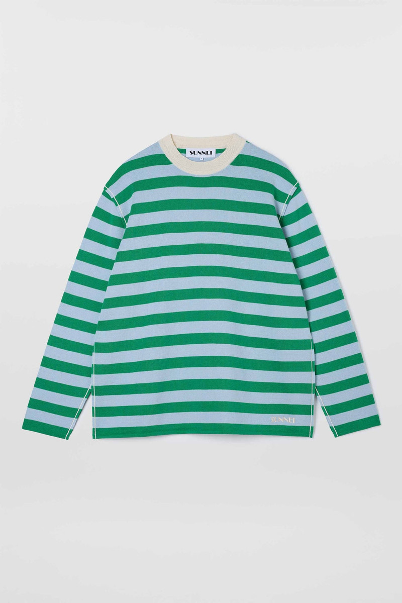MAGLIA UNITA LONGSLEEVE SHIRT / anthracite & green stripes 1