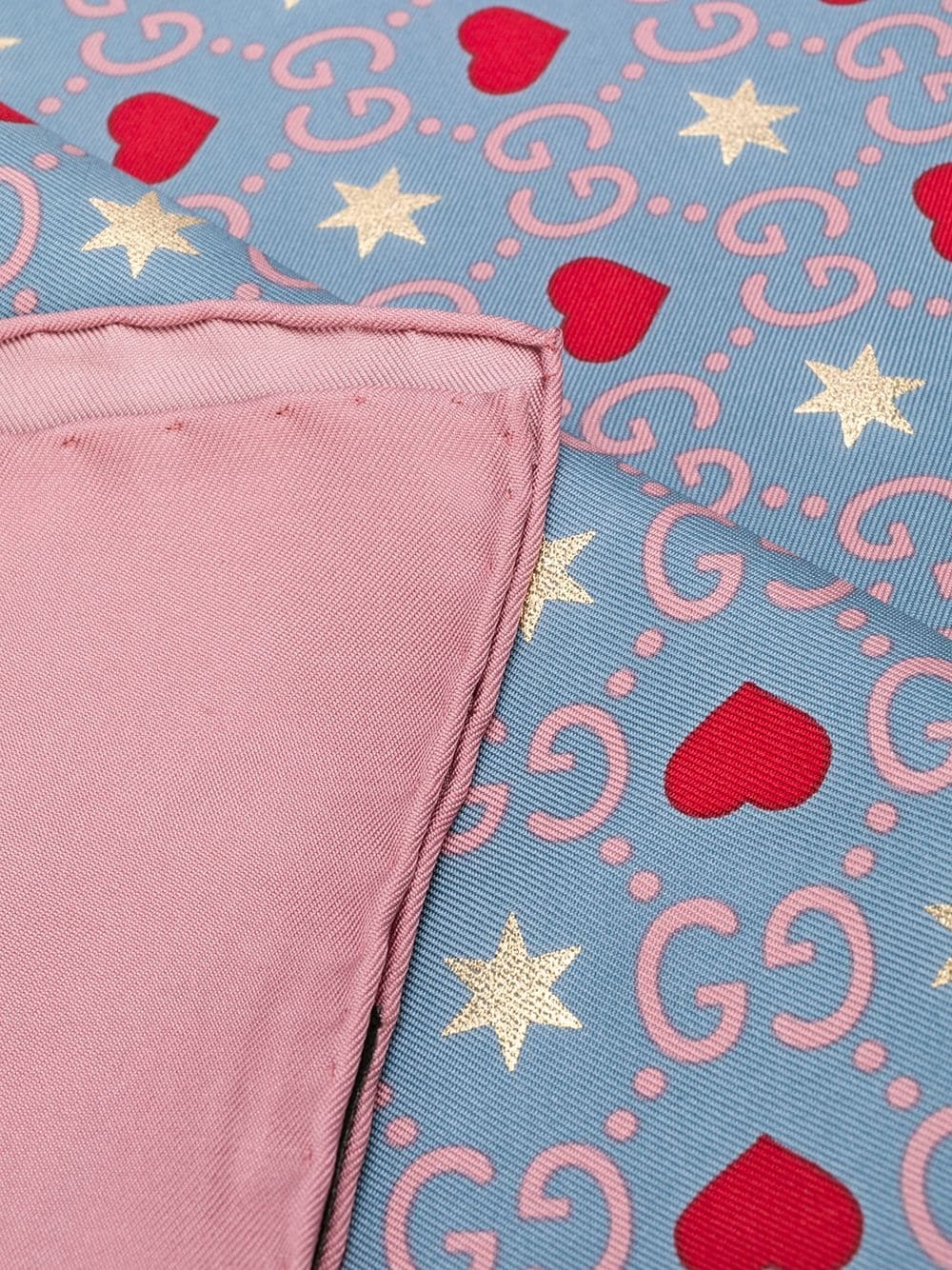 heart and star GG print scarf - 3