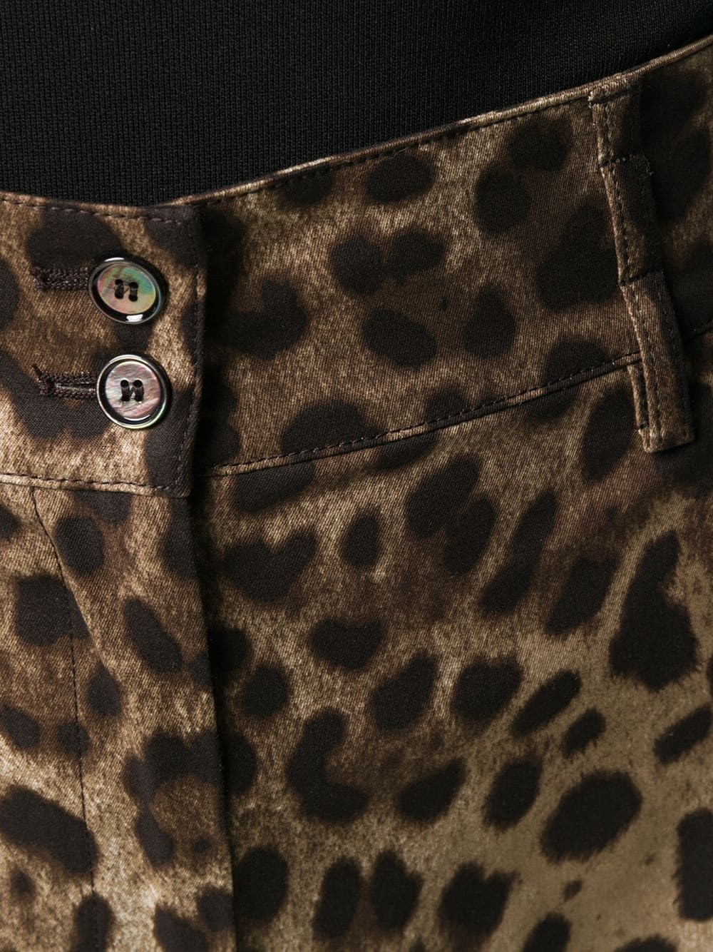 leopard print high-waisted shorts - 5