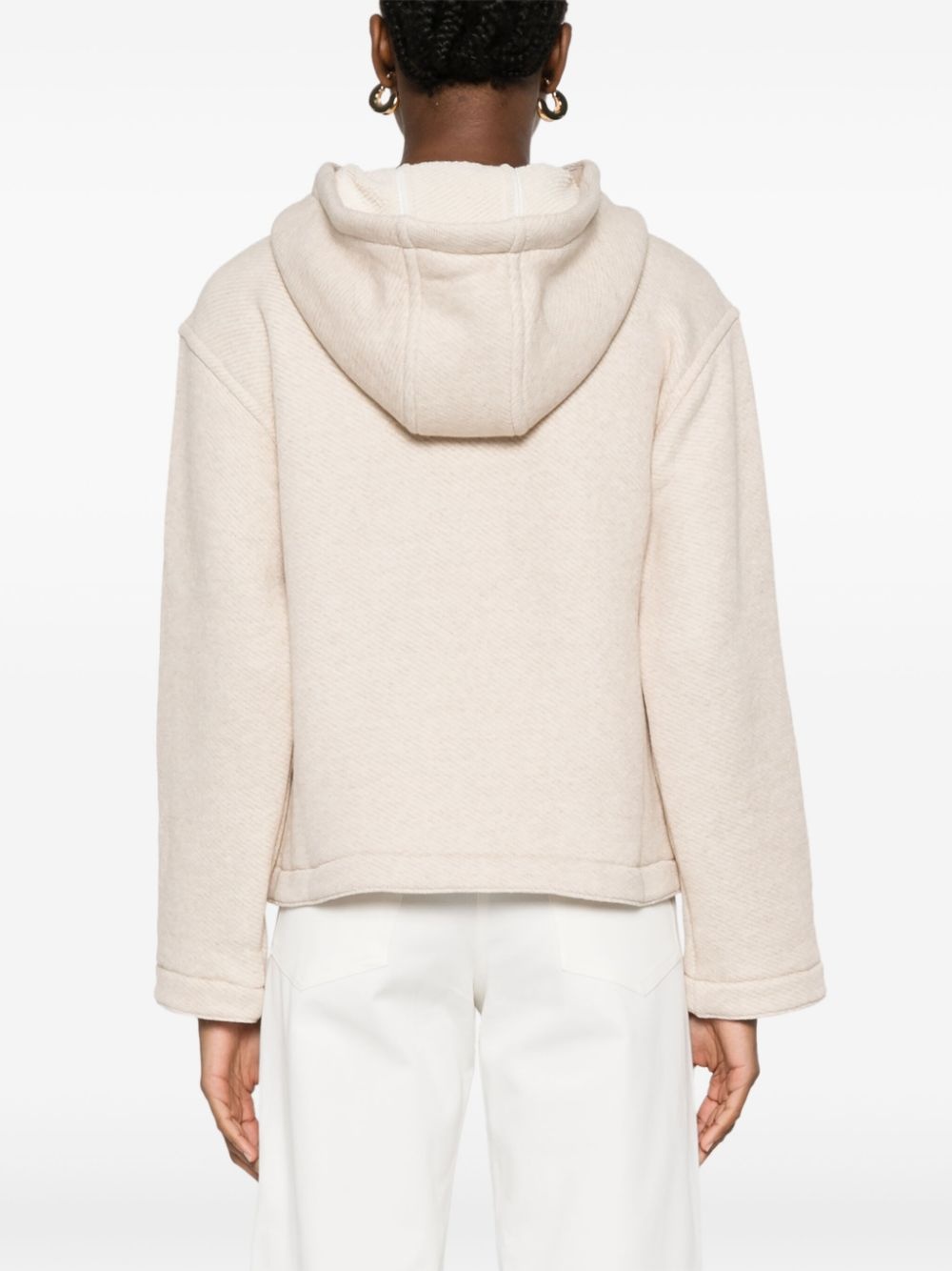 Max Mara Logo cotton hoodie | tessabit | REVERSIBLE