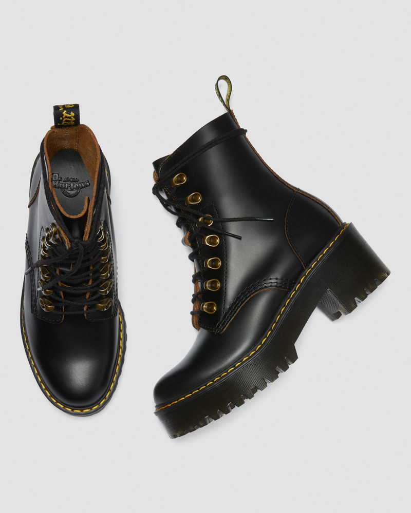 Dr. Martens Leona Women's Vintage Smooth Leather Heeled Boots outlook