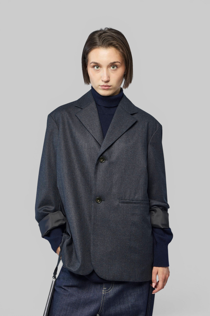 Revere Collar Single Breasted Blazer 1
