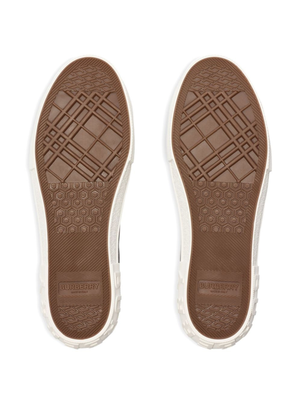check-pattern lace-up sneakers - 5