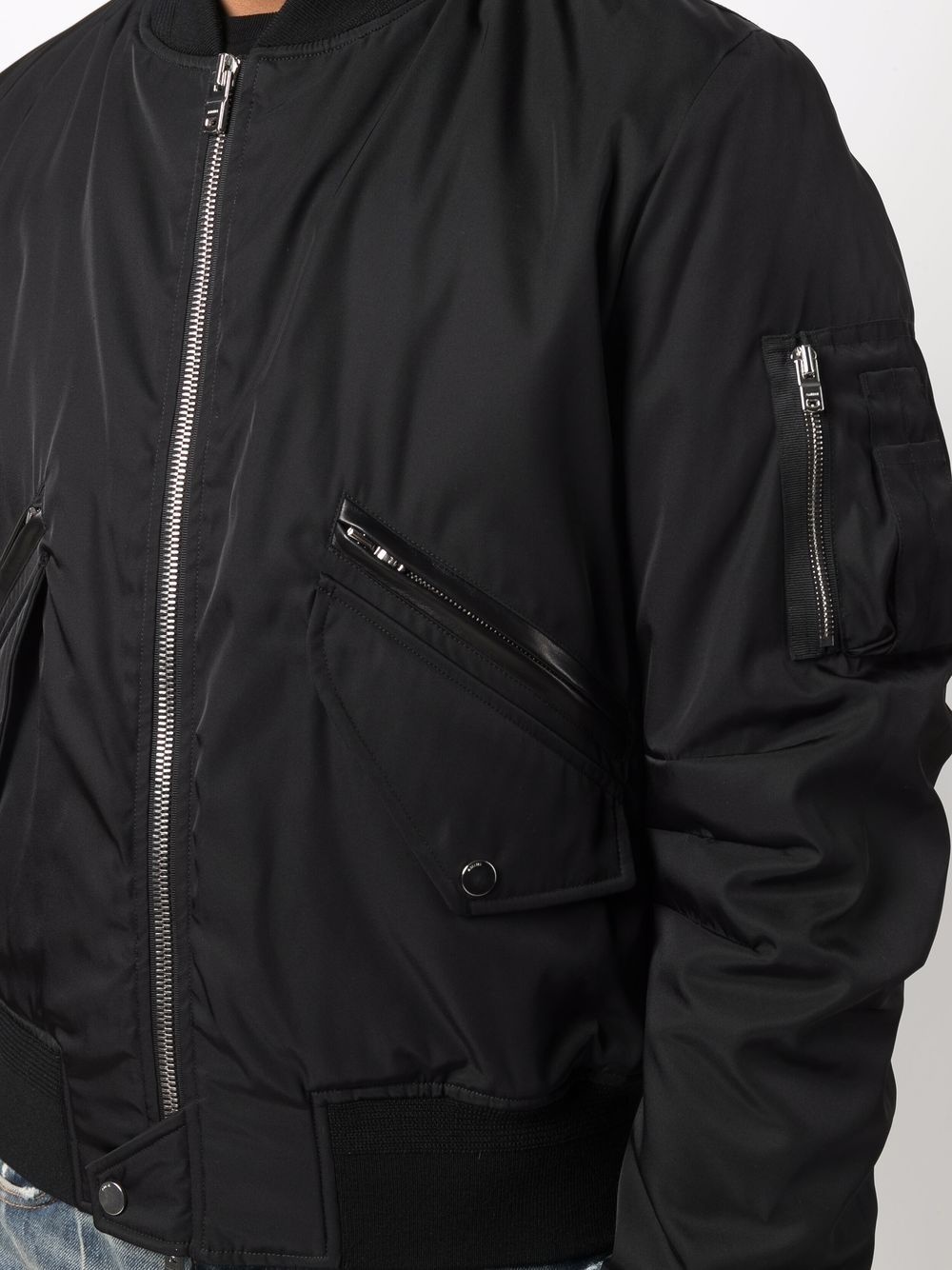 zipped-up bomber jacket - 5