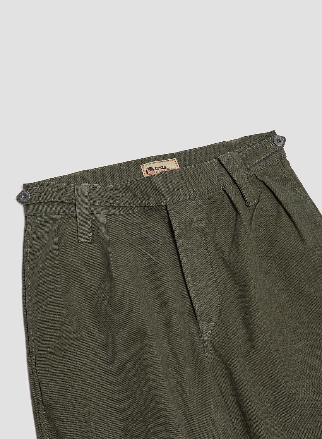 Navvie Pant Cotton Broken Twill in Army - 3