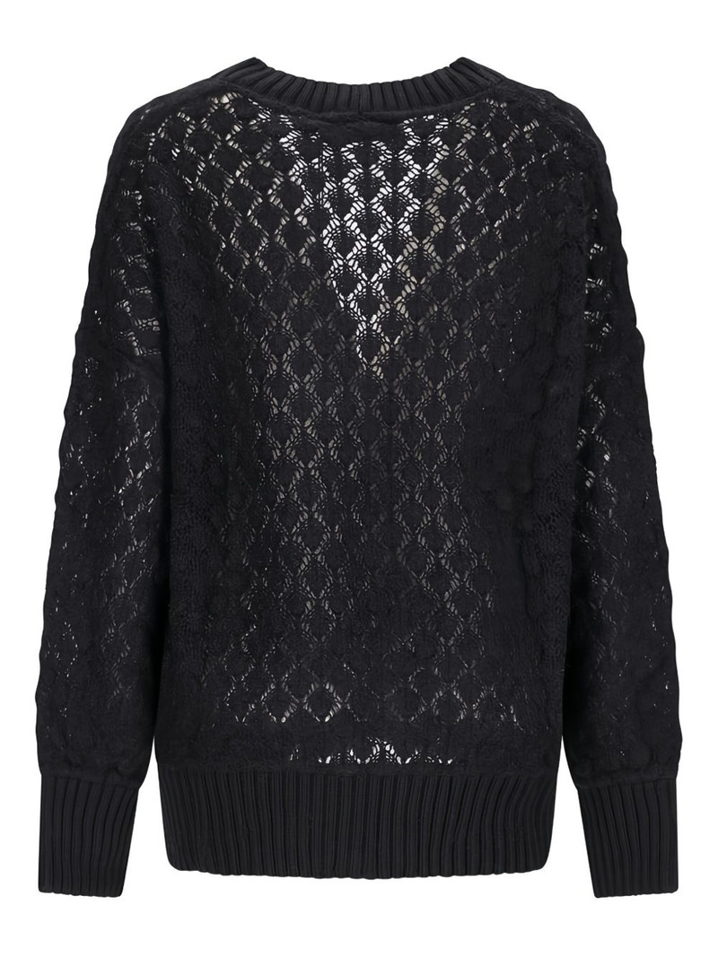 Blumarine open-knit buttoned cardigan outlook