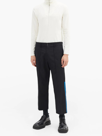 Jil Sander Zipped roll-neck cotton-blend top outlook