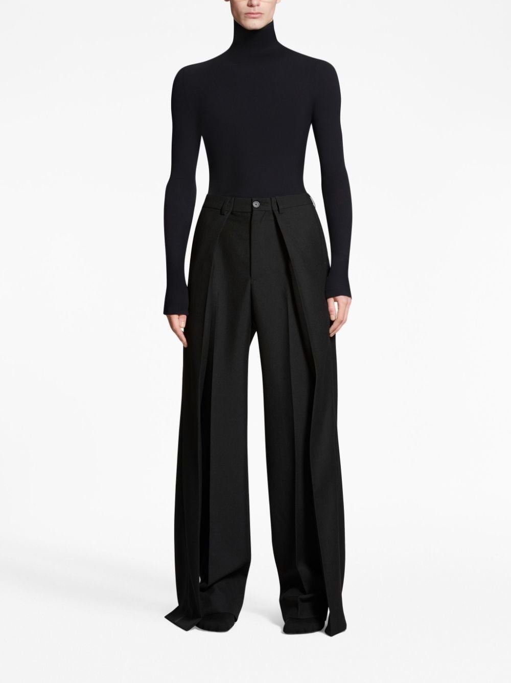 pleated wool tailored trousers - 2