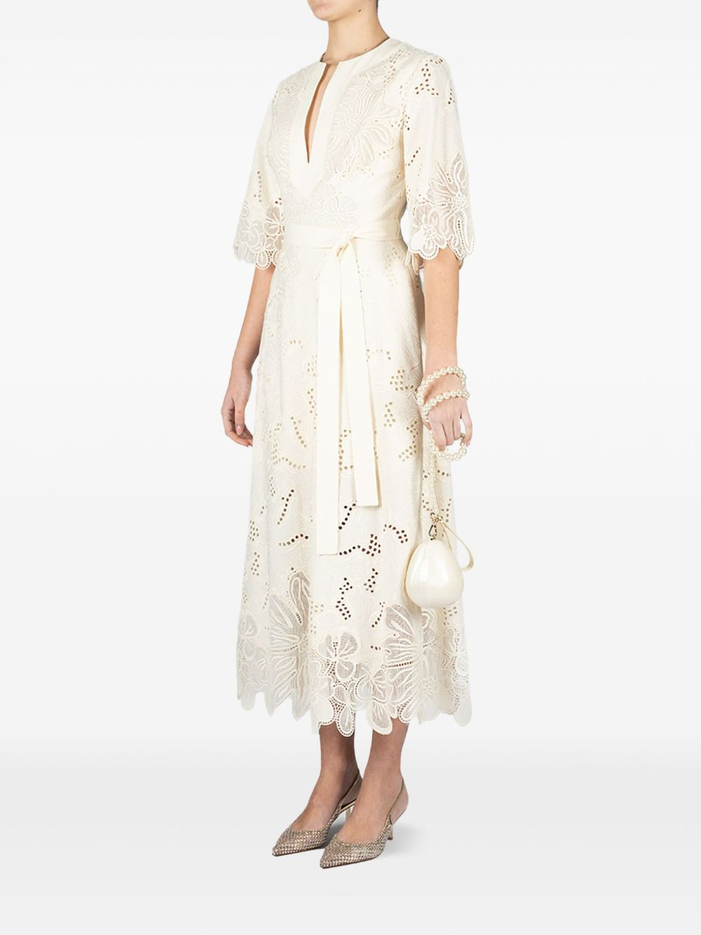 embroidered midi dress - 3