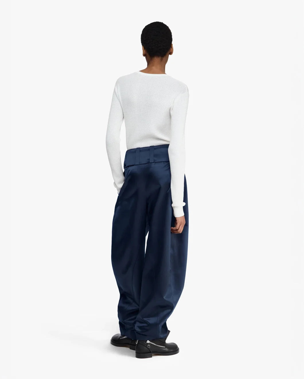 PLEATED D RING TROUSERS - 3