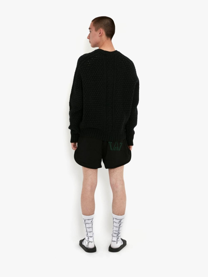 EMBROIDERED RUGBY FACE RUNNING SHORTS 4