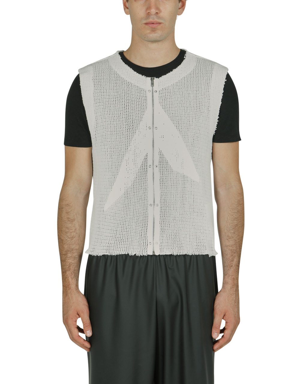 ZIP-UP LOGO MESH VEST - 2