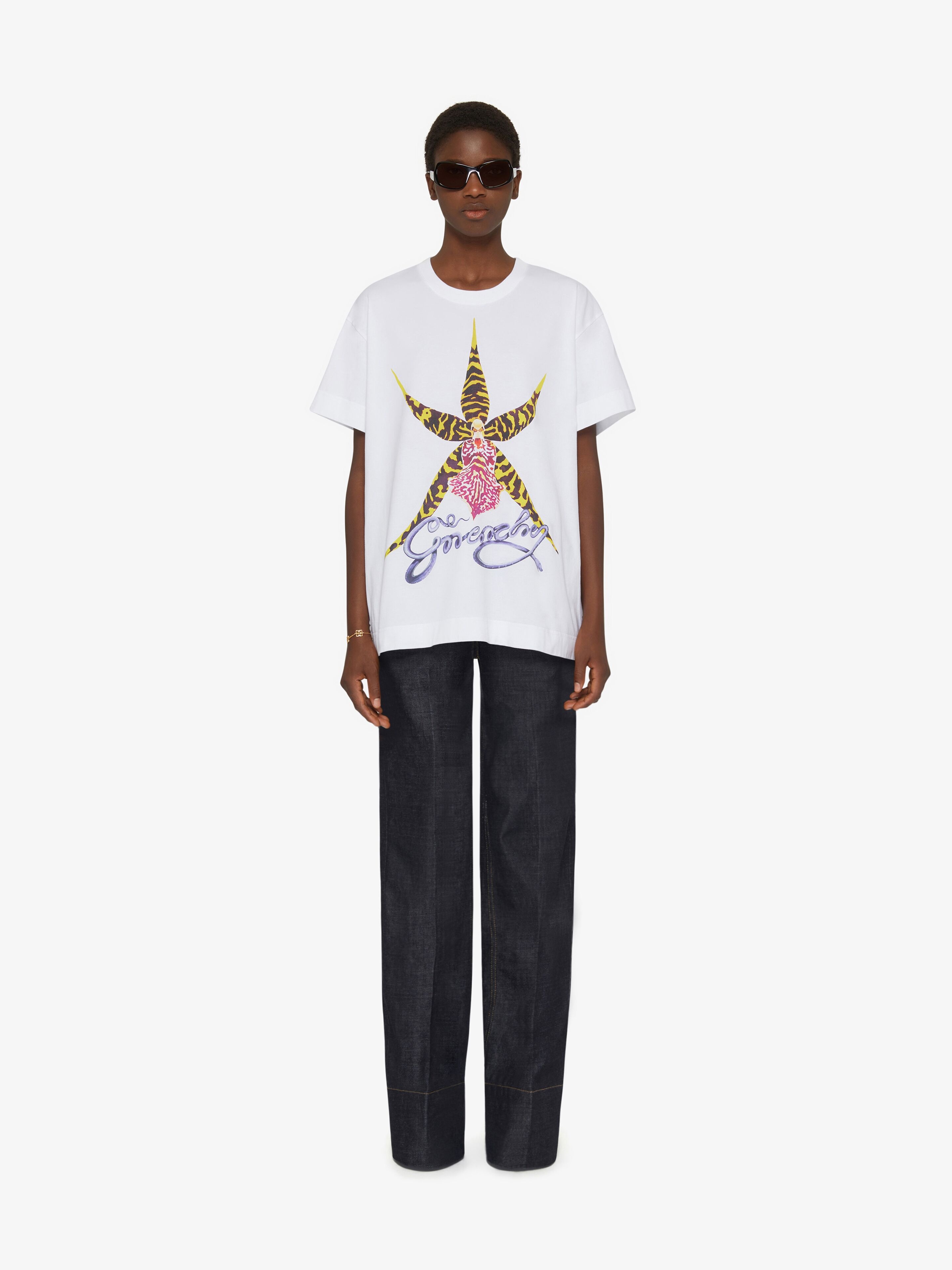 OVERSIZED T-SHIRT IN COTTON WITH GIVENCHY SNAKE PRINT - 2