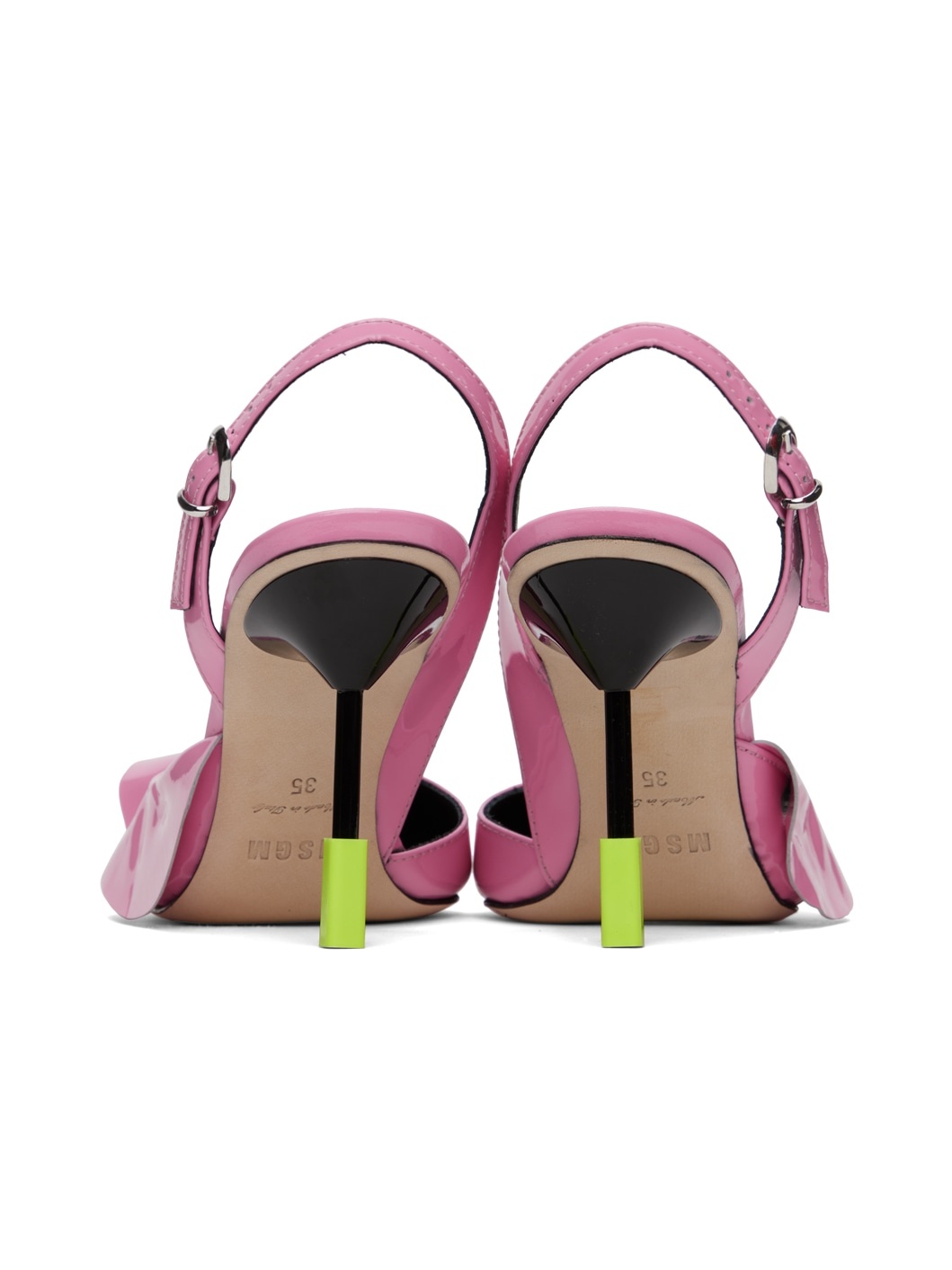 Pink Sling Back Heels - 2