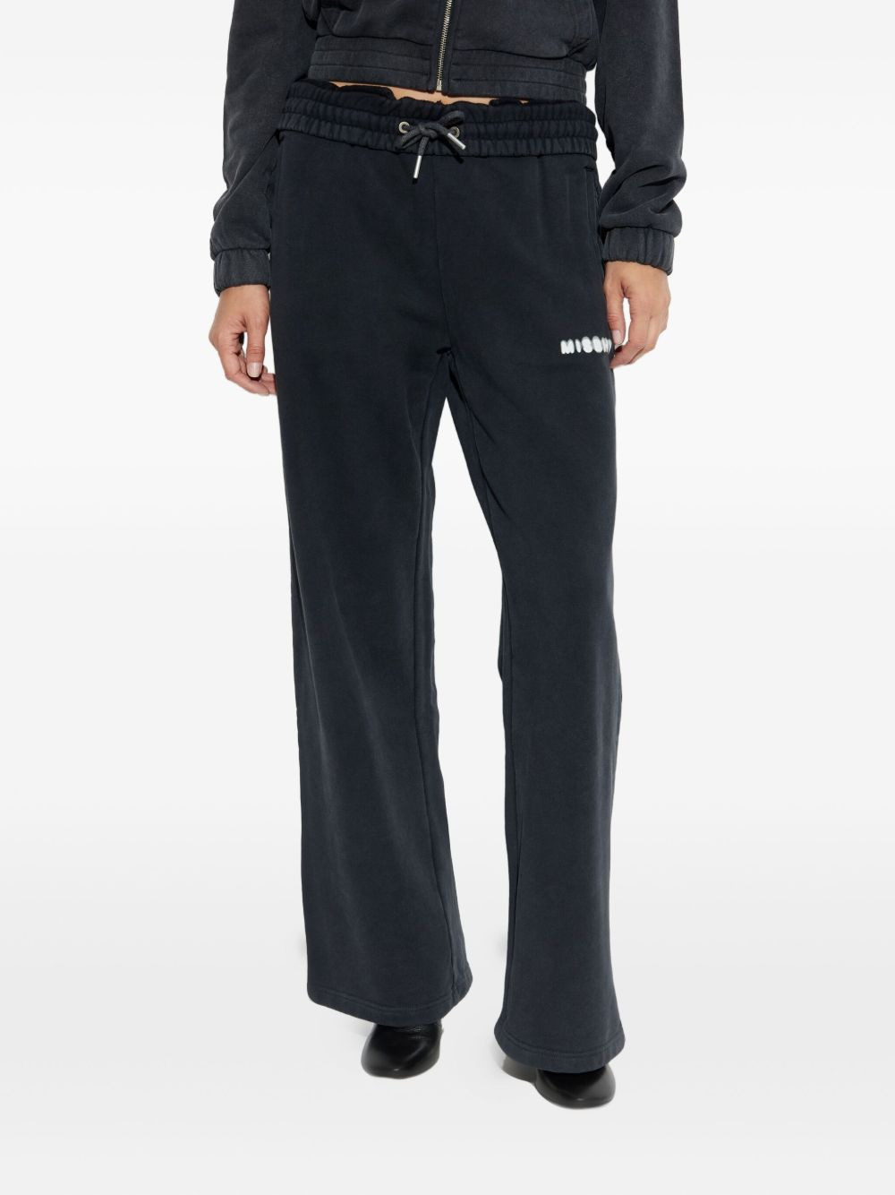 logo-print drawstring track pants - 3