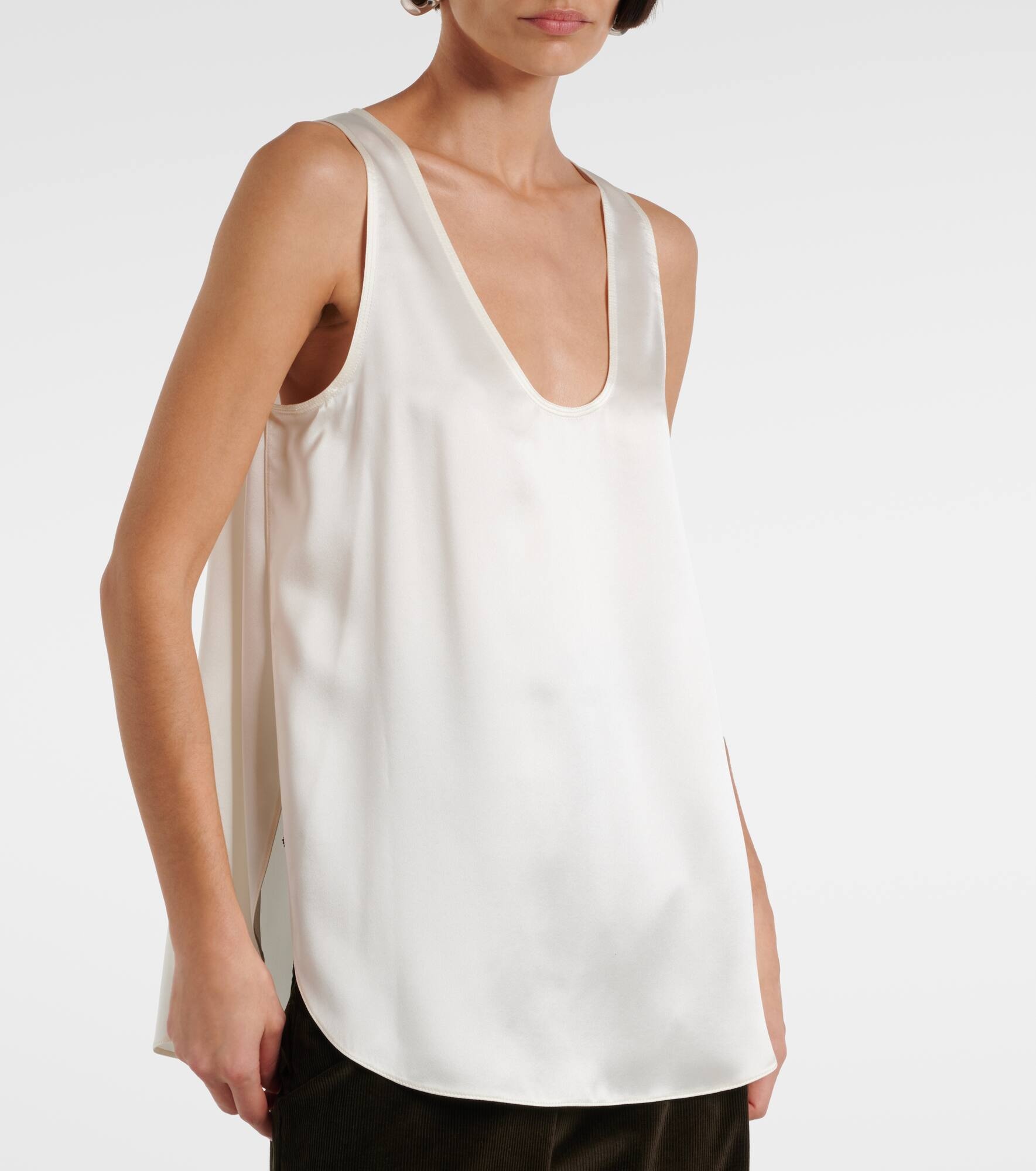 Filly silk satin tank top - 6