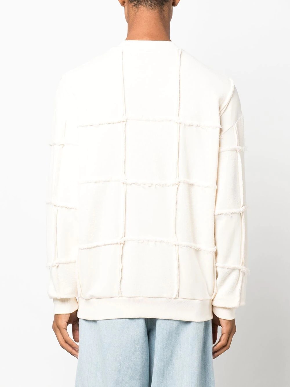 seam-detailing crew neck jumper - 4