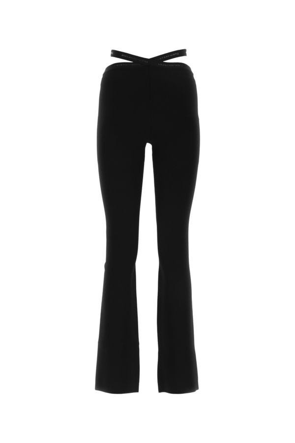 Black stretch viscose blend pant - 2