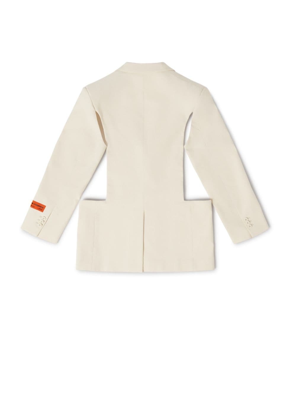 Side Cutout Canvas Blazer - 6