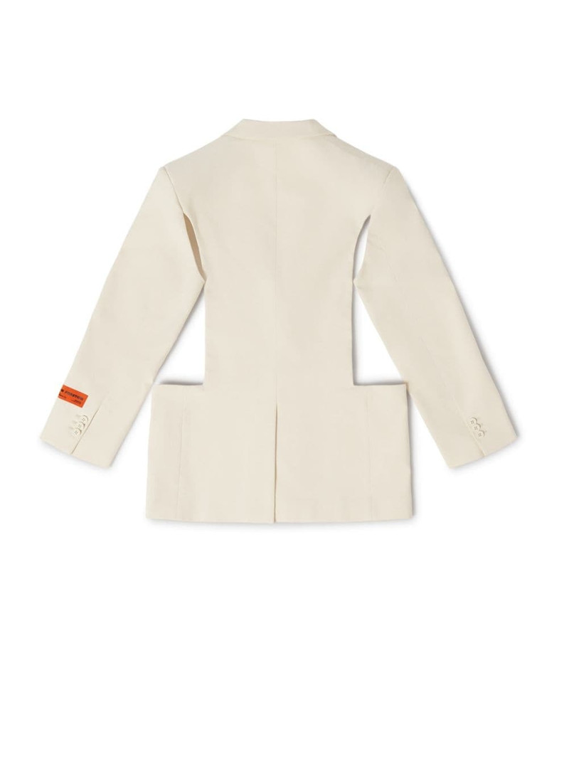 Side Cutout Canvas Blazer 6