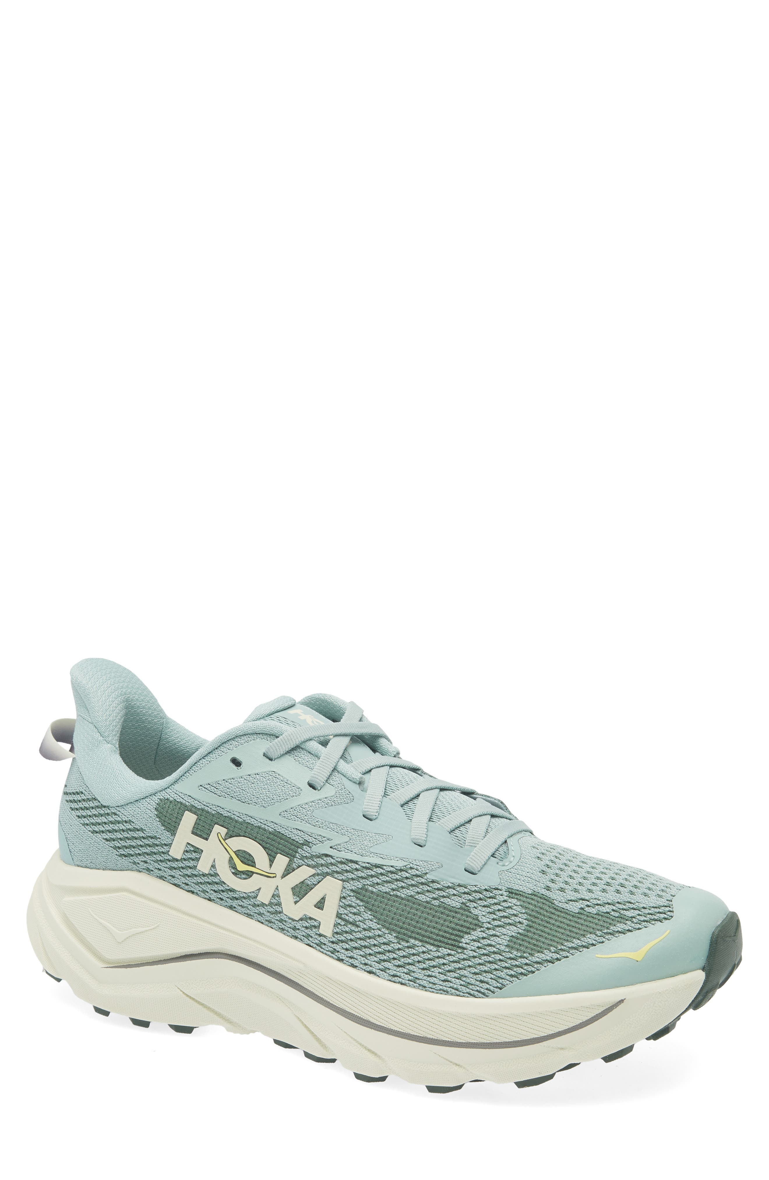 HOKA Challenger 8 Running Shoe in Jade /Truffle Salt at Nordstrom - 1