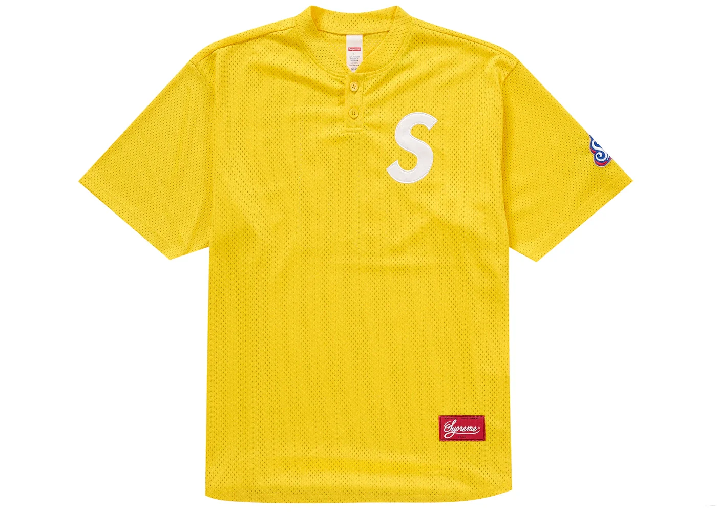 トップス Supreme S Logo Jersey Yellow Size S Supreme Supreme S Logo Baseball Henley Yellow - FW24KN27 YELLOW