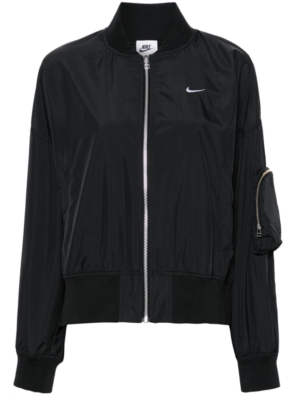 Swoosh-embroidered bomber jacket - 1