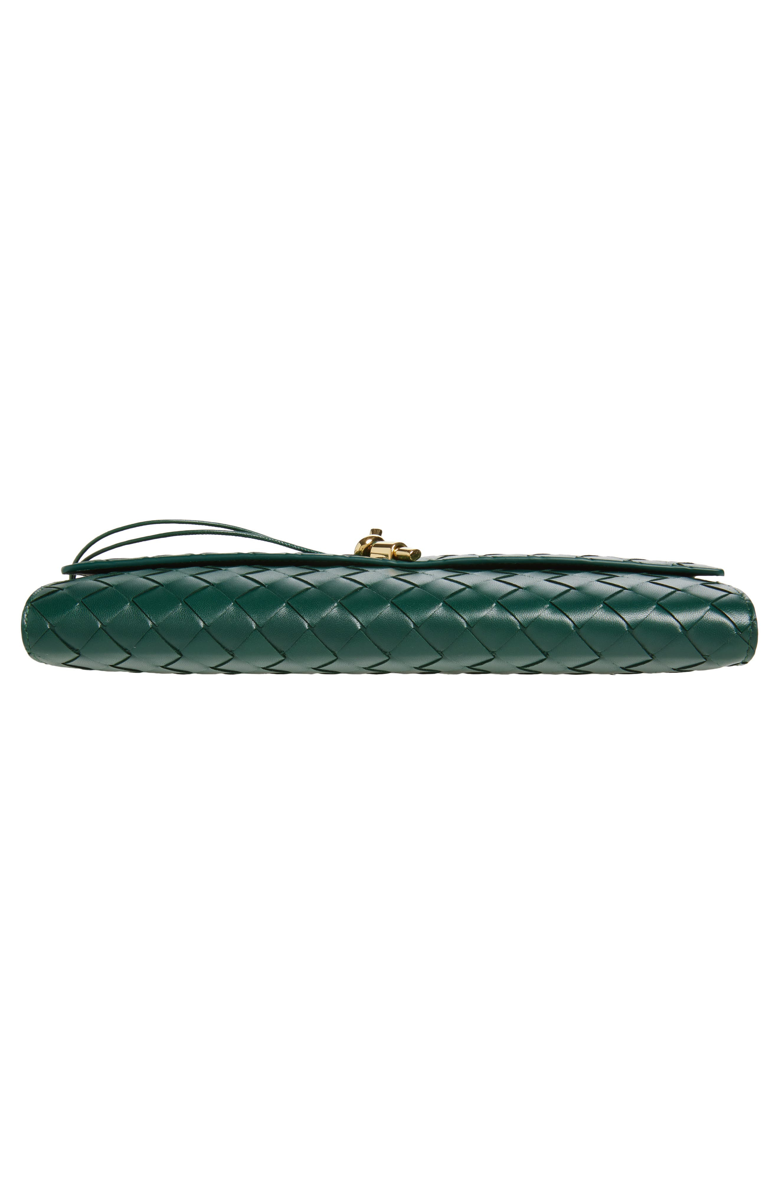 Bottega Veneta Long Andiamo Intrecciato Clutch Bag in 3050 Emerald Green-M Bras at Nordstrom - 6