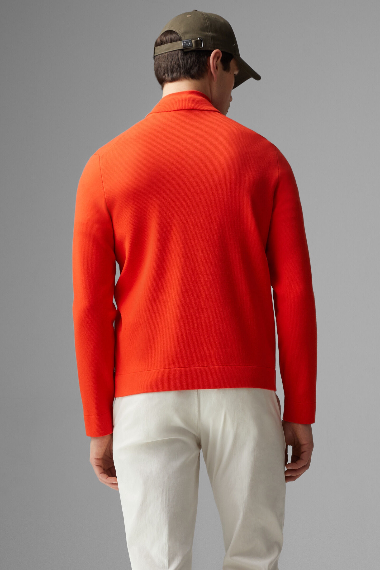Lennard Half-zip pullover in Red - 3