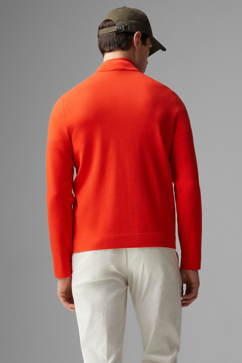 Lennard Half-zip pullover in Red 3
