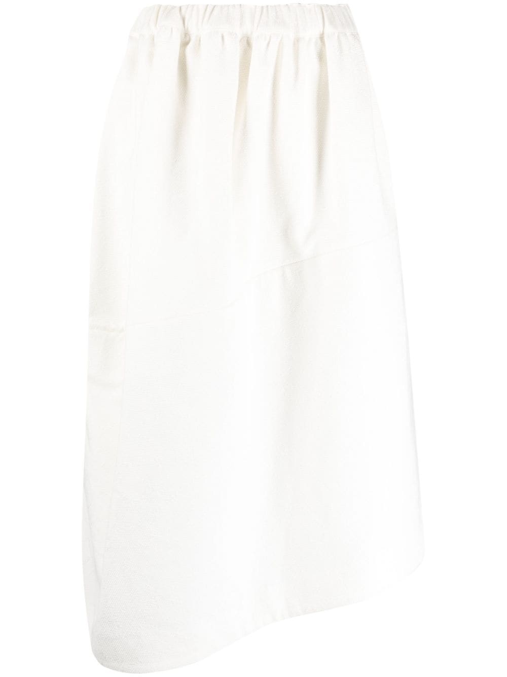 asymmetric cotton midi skirt - 1