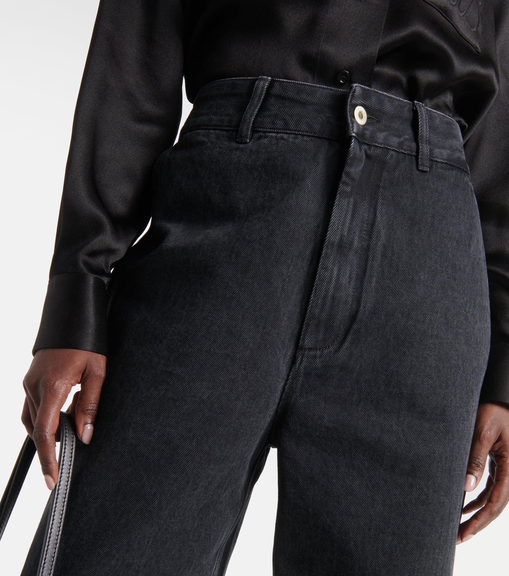 Anagram high-rise wide-leg jeans - 4