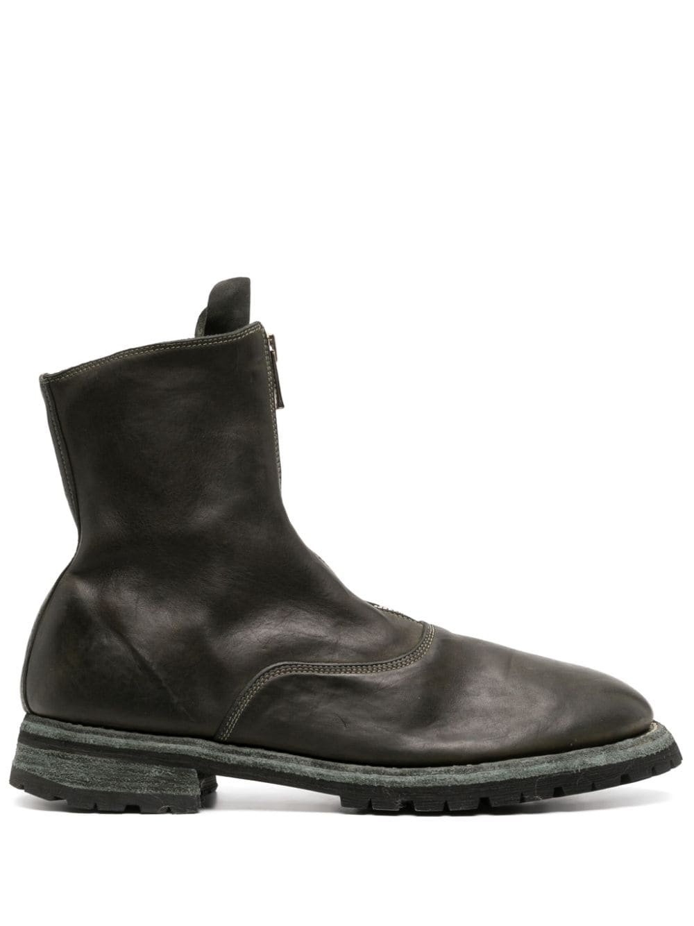 SB06, BACK ZIP BOOTS Horse Full Grain Leather SB06