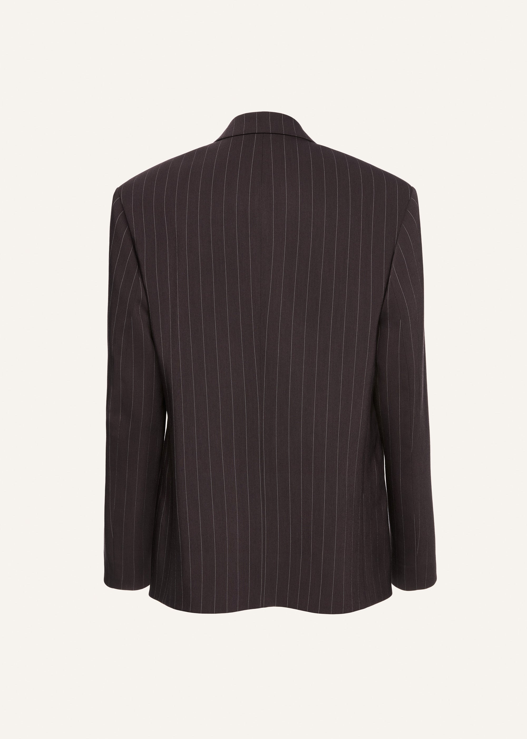 Pinstripe double-breasted blazer in dark brown - 2